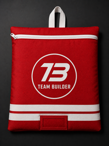 TEAM <b>BUILDER</b> Custom Logo Red Ice Hockey Helmet Bag | Durable Nylon Storage Carry Bag with Zipper Handle | OEM ODM for All Ages - Product Image 2