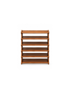 Meuble à chaussures en bois rectangulaire sur pied, 5 niveaux, finition laquée, design minimaliste pour entrée, capacité de rangement 10-20 paires - Product Image 1