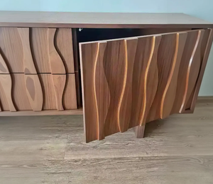 Table console d'appoint en bois massif recyclé de style moderne avec trois tiroirs pour l'ameublement de la maison, l'entrée, l'atelier ou l'appartement - Product Image 5