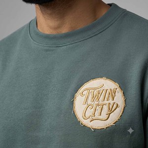 Twin City <b>Men's</b> Hooded Tracksuit Set Solid Green Full Length Joggers Sweatshirt Casual Wear Autumn Style Breathable 100% Cotton - Product Image 6