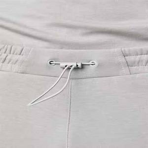 Ensemble de survêtement 2 en 1 pour homme, gris clair, à capuche, coupe-vent, manches longues, couleur unie, décontracté, automne, respirant, coton, coupe régulière - Product Image 6