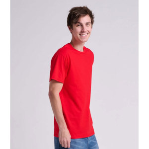 Men's <b>Red</b> Eco-Friendly Unisex T-<b>Shirt</b> Organic Cotton Sustainable Custom Logo Print Bulk USA - Product Image 4