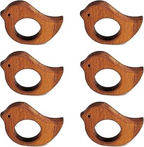 Anneau de serviette en bois fait main en forme de cœur, décoration de table rustique pour mariages, fêtes, dîners à domicile et événements spéciaux - Product Image 4