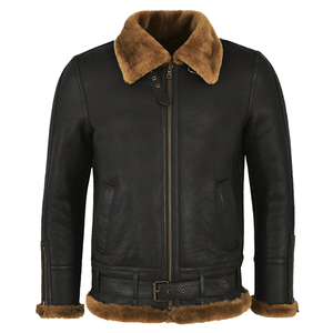 Men's Black Genuine <b>Leather</b> Biker <b>Jacket</b> with Stand Collar Zipper Closure Eco-Friendly & Windproof Breathable <b>Winter</b> Regular Fit - Product Image 1
