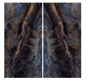 Azulejos de porcelana con diseño de mármol BookMatch de 12mm de grosor con acabado italiano, azulejos de suelo de pared de cuerpo completo de gran formato, uso doméstico brillante moderno - Product Image 2