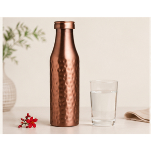 Handcrafted Pure <b>Copper</b> Water <b>Bottle</b> Hammered Antique Finish Eco-Friendly Health Benefits <b>Copper</b> <b>Bottle</b> for <b>Drinking</b> Water - Product Image 4
