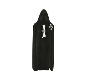 Cape en polyester blanche et noire des Templiers, sur mesure, pour cérémonie - Product Image 3