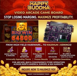 BORDEN Happy Buddha Amusement Game PCB 28 Pin JAMMA Single Screen 20 Lines Board pour Kiosques de Table de Magasin de Proximité Vente en Gros - Product Image 6