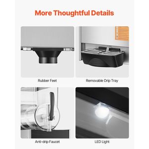 Commercial 12L Single Tank Stainless Steel Margarita Smoothie Frozen <b>Drink</b> Maker 48 Cups Slushy Machine <b>Drink</b> <b>Dispenser</b> - Product Image 6