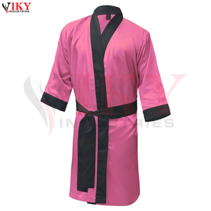 Nouvelle Arrivée Robes de Boxe Personnalisées en Satin pour Arts Martiaux et Kickboxing, Robes d'Entrée de Combat en Soie sur Mesure avec Ceintures - Product Image 2