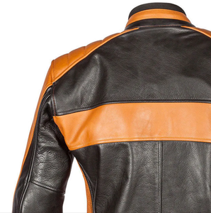 เสื้อแจ็คเก็ตหนังสำหรับขี่มอเตอร์ไซค์แบบมีเกราะป้องกันสำหรับผู้ชาย รุ่น CE สำหรับแข่งรถและกีฬาไบค์เกอร์ |   เสื้อแจ็คเก็ตมอเตอร์ไซค์แบบมีแผ่นรองสำหรับการเดินทางและการขับขี่บนสนามแข่ง ของแท้ - Product Image 4