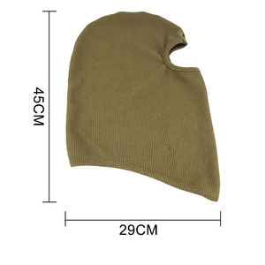 Balaclava unisexe en coton vert olive, style Dobby, masque de ski d'extérieur pour adultes, circonférence de tête 56-58 cm - Product Image 3