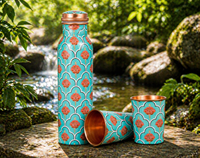 Bouteille d'eau portable Seaygift à dégradé de couleurs, motif dessin animé, anti-fuite, pour enfants, design coréen, grande capacité, en plastique écologique
