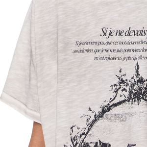 T-shirt homme col rond manches courtes avec motif botanique et texte sur le devant, coupe ample, style streetwear, vente en gros, personnalisable, OEM, en jersey de coton - Product Image 3