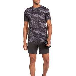Ensemble chemise et short imprimés pour homme White Bird Express, tenue décontractée deux pièces pour l'été, col rond, séchage rapide, personnalisé - Product Image 1