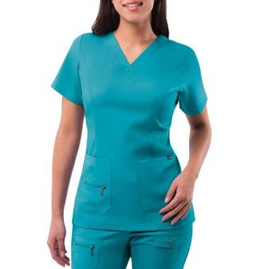Wholesale Beauty Salon <b>Scrubs</b> Nurse Uniforms Short Sleeve Top Joggers Stretch Slim Fit Breathable Comfortable Customized Color - Product Image 1