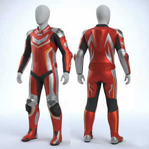 Traje de cuero para carreras para hombre, chaqueta de cuero PU con pantalones, conjunto de traje de cuero para motociclista, chaquetas de cuero genuino para niños, chaquetas de moto. - Product Image 5