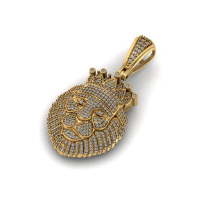 SHRAMAN DIAMOND Colgantes de León con Diseño de Cara de Animal Personalizado para Hombre, Estilo Hip Hop, Chapado en Oro, Plata 925, Corte Brillante - Product Image 1