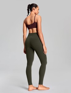 Leggings tricotés taille haute pour femme, doux et extensibles, pour le yoga, le fitness, la gym et l'entraînement, longueur intégrale, effet sculptant ventre plat - Product Image 2