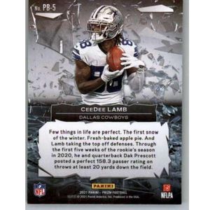 Tarjeta Coleccionable de Fútbol Americano de la NFL de CeeDee Lamb, Edición 2021 de los Dallas - Product Image 2