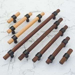 Modern Minimalist Walnut Brass Handle Furniture and Cabinet <b>Hardware</b> - Product Image 4