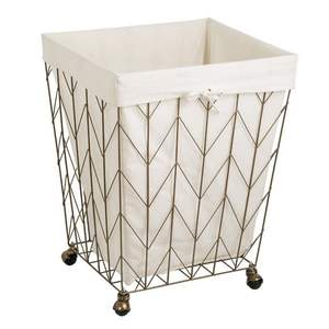 Heavy Duty Iron Laundry <b>Basket</b> For Organizing Clothes In Bathroom Bedroom Laundry Room And Home - Product Image 3