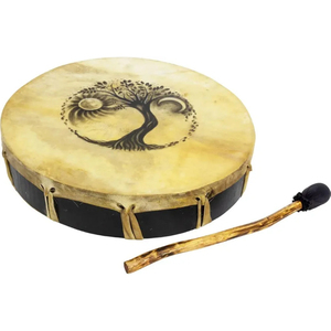 Handmade Arabic Daff Sheepskin Tambourine <b>Drum</b> Set with Birch Wood Chamber Single Layer Traditional Musical Instrument - Product Image 1