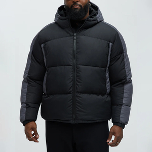 Veste matelassée unisexe personnalisée de haute qualité, style décontracté, col montant brillant, à capuche, vente en gros, toutes tailles - Product Image 1