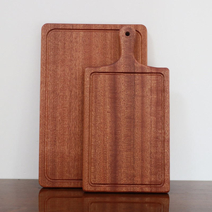 เขียงไม้กระถินณรงค์พรีเมียมพร้อมหูจับ ถาดไม้เนื้อแข็งธรรมชาติสำหรับขนมปังและชีส ภาชนะครัวรักษ์โลกสำหรับร้านอาหาร - Product Image 3