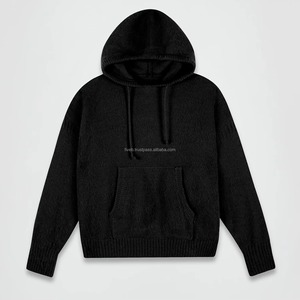 Encuentra un cárdigan con capucha de lana/nailon, tipo suéter, con cremallera, estilo formal, liso, con logotipo personalizado bordado en relieve, de punto extragrande, similar al Icon Zip-Up Fleece. - Product Image 5