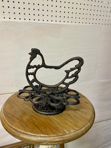 Vintage Metal Egg <b>Storage</b> <b>Basket</b> with Handle, Chicken Egg Holder for Home Use - Product Image 2