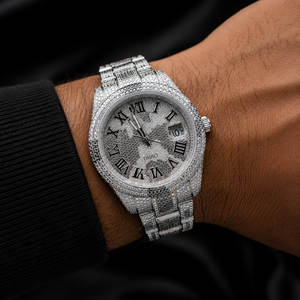 Reloj Mecánico con Incrustaciones de Moissanita, Esfera Redonda de Acero Inoxidable, Analógico, Regalo de Cumpleaños para Hombre - Product Image 4