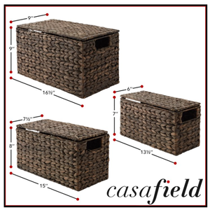 Artex HaiNam Casefield Natural Rattan <b>Storage</b> <b>Baskets</b> Rectangle Stackable Eco-Friendly Organizer For <b>Bathrooms</b> Nordic Style - Product Image 6