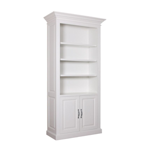 Modern Durable <b>Solid</b> Teak <b>Wood</b> <b>Bookcase</b> with Storage Cabinet Open Display Bookshelf for Living Room Home Office Library - Product Image 1