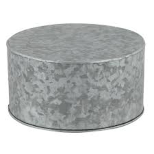 Rustic Galvanized Metal Drum <b>Stool</b> With Wooden Top <b>Storage</b> Ottoman Living Room Furniture Home Decor Accent Piece - Product Image 3