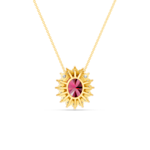 Collier personnalisé en or massif 14K 9K 10K 18K avec pierre précieuse de laboratoire 6 carats, certifié IGI, bijoux fins éthiques, MOQ 3 pièces 10 pièces RJC OEM ODM NK706717 - Product Image 4