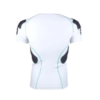 Maillot de football de protection compressif avec protection rembourrée poitrine et côtes, sous-vêtement technique pour entraînement, maillot de gardien de but