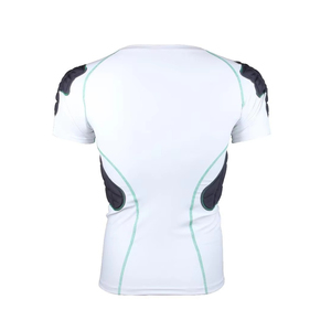 Football Protective Compression Shirt <b>Padded</b> Chest Rib Guard Base Layer Performance Training Top Goalkeeper Jersey - Product Image 3