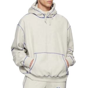 Logotipo personalizado estampado bordado francés Terry sudaderas con capucha hombro caído moda Unisex suelta sudaderas con capucha de gran tamaño Streetwear 2026 - Product Image 1