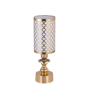 Hollow Carved Gold Metal <b>Table</b> Lamp Modern Moroccan Style <b>LED</b> <b>Bedside</b> Nightlight for Luxury Hotel Bedroom Home Decor - Product Image 1