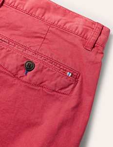 Pantalones Cortos Bermuda Oxford de Algodón Rojo para Hombre, Cintura Media, Cierre de Botones, Color Sólido Informal, Bolsillos, Tejido Transpirable - Product Image 6