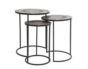 Compact C Shaped Iron Coffee <b>Table</b> Drop shaped Wooden Top Best Living Room Bedroom <b>Balcony</b> Windows Beautiful Gifts Idea - Product Image 6