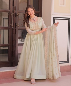 Moat Beautiful Indian Ethanic Wear Fancy Star Georgette Anarkali Gowns Collections with Heavy Sequence Thread Embroidery Work - Product Image 1