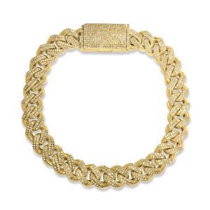 Luxury IGI Certified Iced Lab Grown Diamond Cuban Link Chain <b>Bracelet</b> 10K 14K Gold Plated Hip Hop Style Unisex D VINS JEWELS - Product Image 1