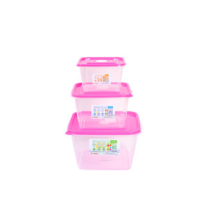1600ml Square Plastic <b>Storage</b> Container with Leak-Resistant Lid Kitchen <b>Fridge</b> Freezer On-the-Go Use Durable Stackable Bin - Product Image 3