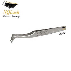 NQLASH — pinces à épiler incurvées en acier inoxydable pour les cils, Logo personnalisé, de qualité parfaite, pour Extension de cils pointus - Product Image 5