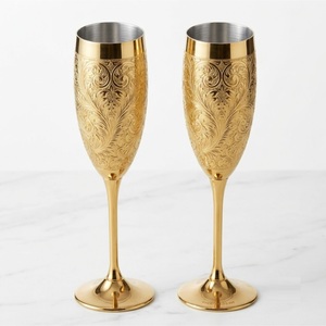 Handcrafted Hammered Brass <b>Wine</b> <b>Goblet</b> With Swirl Design Vintage Gold Polished Royal Chalice For Wedding And Party Decor - Product Image 2