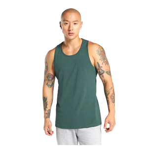 เสื้อกล้ามออกกำลังกายผู้ชาย ระบายอากาศได้ดี สำหรับฟิตเนส เพาะกาย ยิม ผ้าสแปนเด็กซ์ผสมคอตตอน ขายส่ง - Product Image 1