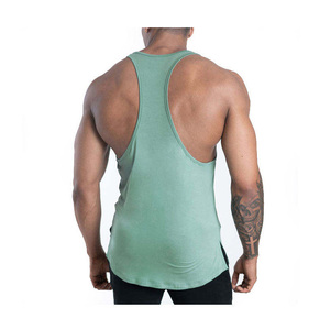 Men Eco-Friendly Tie-Dyed Solid Color Knitted Tank Top O-Neck Casual 100% Cotton Athletic Fit Workout Vest Stretchable - Product Image 5