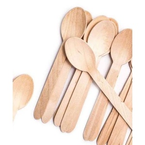 Cuillères en bois de bouleau, choix durable, 155 mm, pour glaces, restauration rapide et traiteur, lot de 100 pièces, pour pâtisseries et événements en plein air - Product Image 1